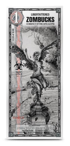 Zombucks Libertattered 2027 - 1/1000th TROY OZ SILVER NOTE