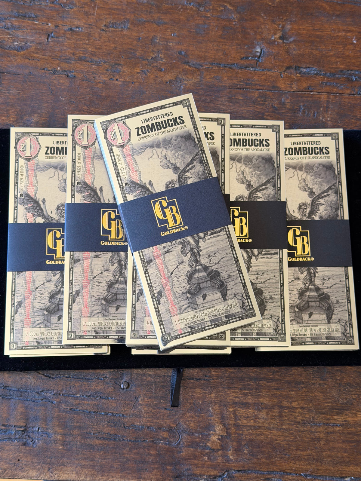 Zombucks Libertattered 2027 - 1/1000th TROY OZ SILVER NOTE
